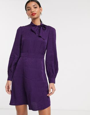 purple leopard dress