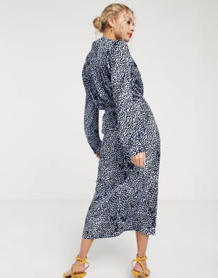 and other stories animal print dress