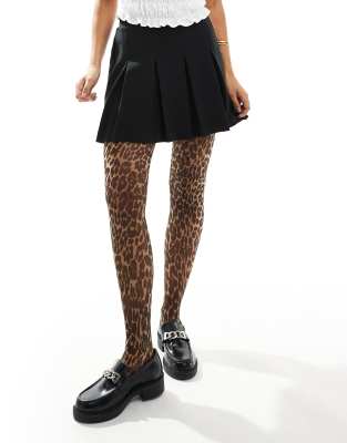 & Other Stories & Other Stories leopard print tights-Brown