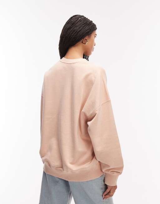 & Other Stories – Lerrosa sweatshirt i oversize med rund halsringning, 3 av 4