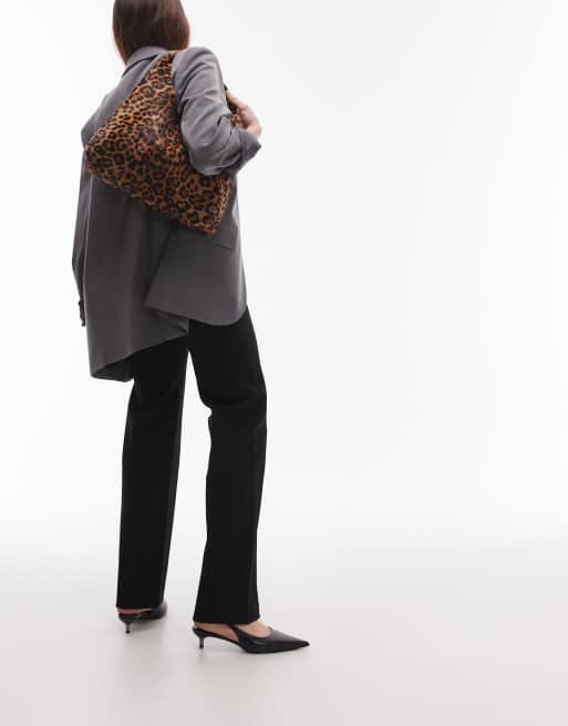 & Other Stories - Lille og brun tote med leopardmønster i imiteret pels, 2 af 4