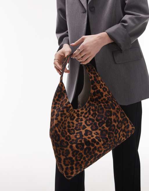 & Other Stories - Lille og brun tote med leopardmønster i imiteret pels, 4 af 4