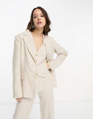 & Other Stories linen blazer in beige