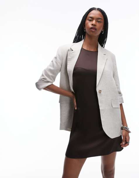 & Other Stories linen blazer in beige - view 1