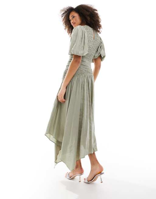 w lane linen dresses Victoria Linen Dress - / Shoreline Sunset- SizeS