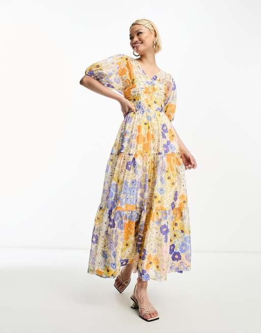 Floral discount linen dress