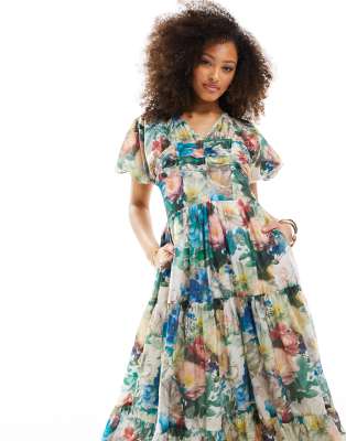 a line dress occasion Ladivine 7449 Elegant Satin A-line Formal Gown Champagne / 14 main image 1