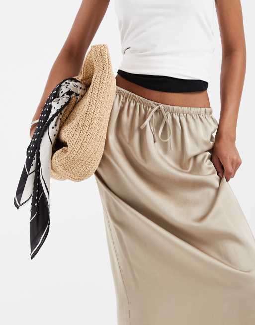 & Other Stories linen blend maxi skirt in beige, 4 of 5