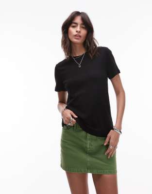 & Other Stories Linen Blend Relaxed Short Sleeve T-shirt