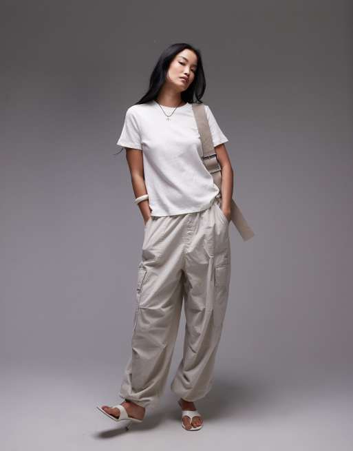 & Other Stories linen blend relaxed short sleeve t-shirt in white, 2 of 4