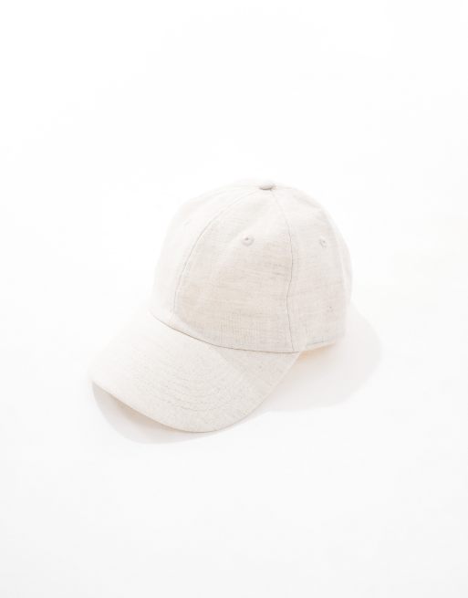 & Other Stories linen cap in beige, 4 of 4