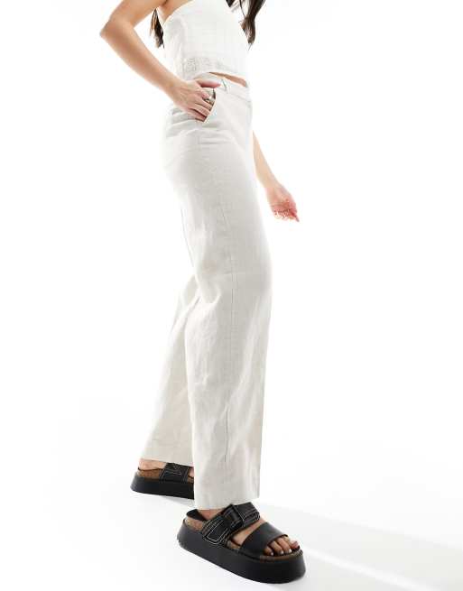 & Other Stories linen look pants beige