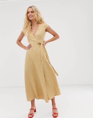 and other stories midi wrap dress