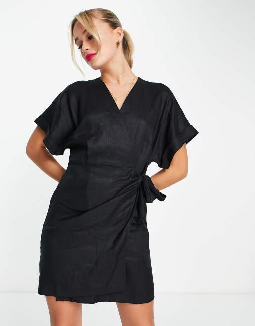 And other stories store black wrap dress