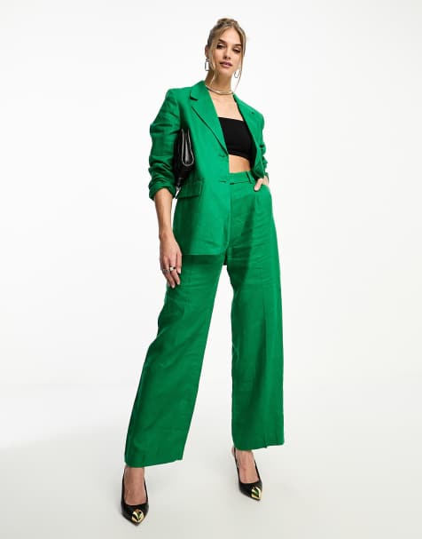 & Other Stories linen pants in green - part of a set - view 1