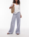 [Other Stories] & Other Stories linen pants in light blue-Neutral 36 Light blue