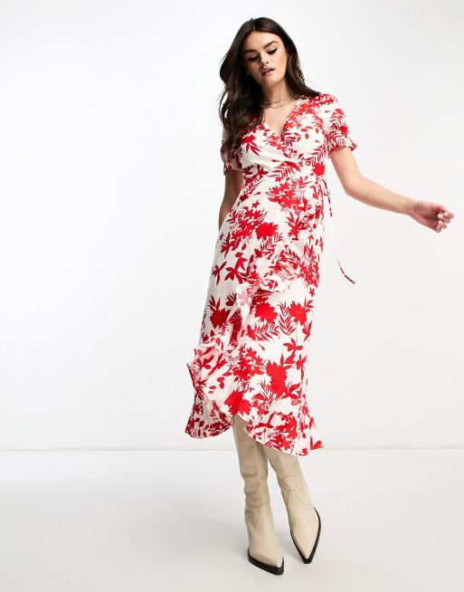 Other stories red floral dress hotsell