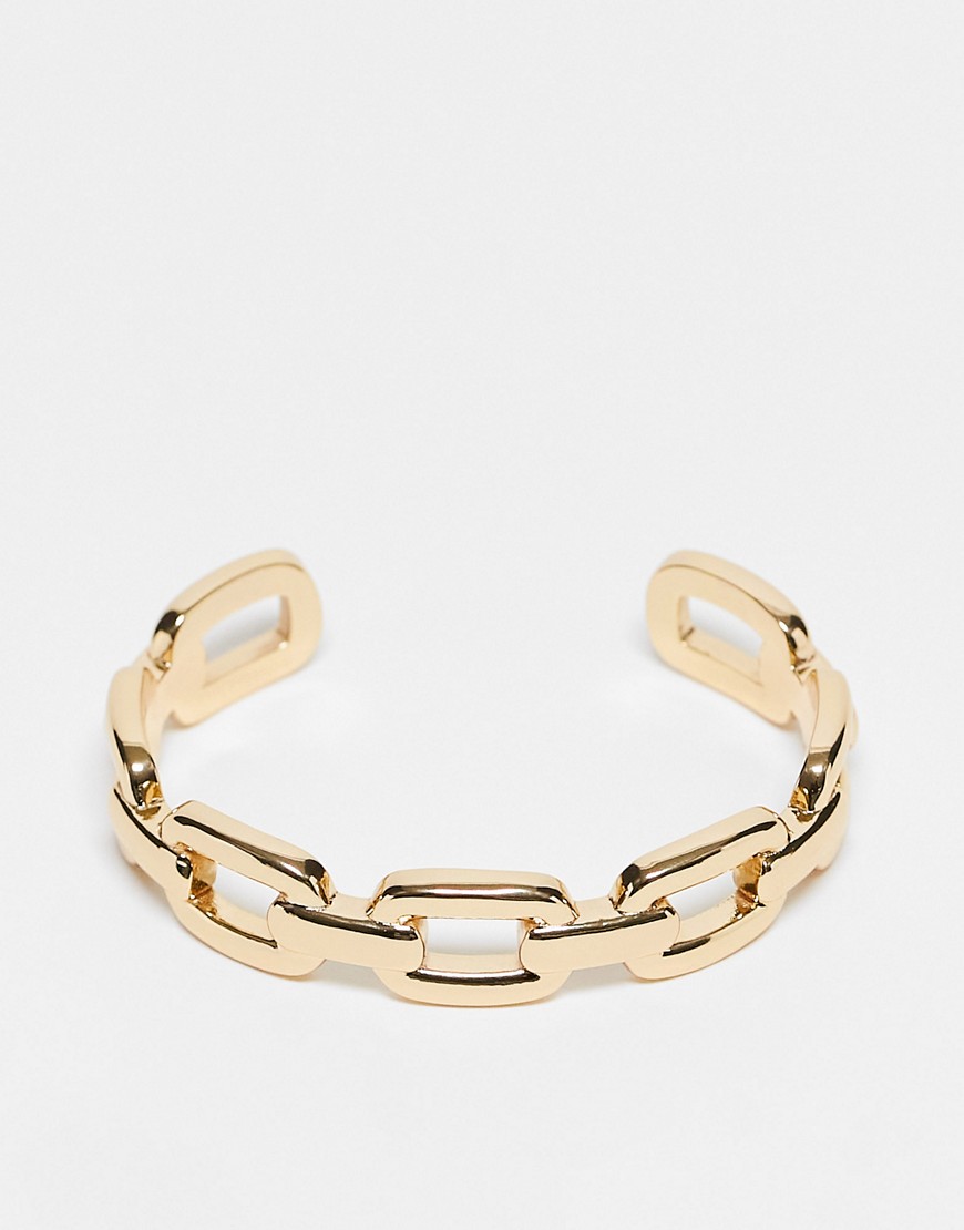 & Other Stories link cuff bracelet in gold