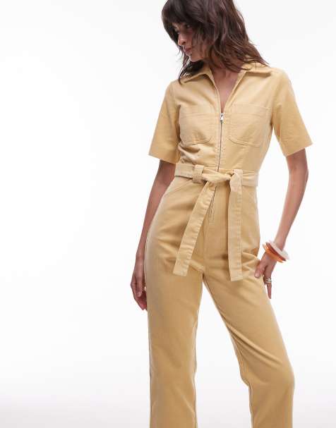 & Other Stories – Ljusgul jumpsuit med skärp - view 1
