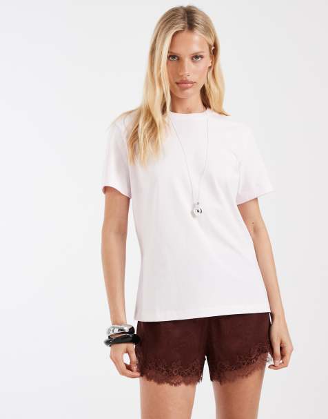 & Other Stories – Ljusrosa, avslappnad t-shirt med korta ärmar - view 1