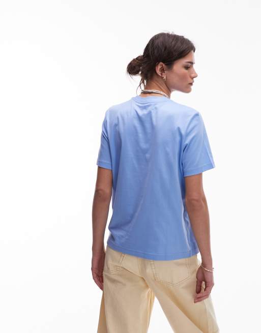 & Other Stories – Locker geschnittenes, kurzärmliges T-Shirt in Blau, 2 von 4