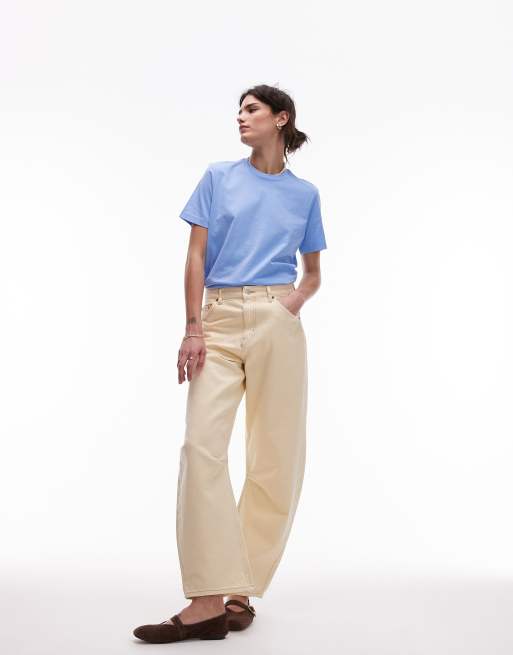 & Other Stories – Locker geschnittenes, kurzärmliges T-Shirt in Blau, 3 von 4