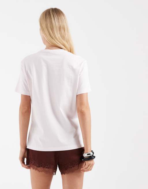 & Other Stories – Locker geschnittenes, kurzärmliges T-Shirt in Hellrosa, 3 von 4