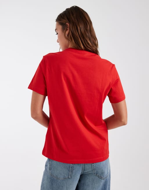 & Other Stories – Locker geschnittenes, kurzärmliges T-Shirt in Rot, 4 von 4