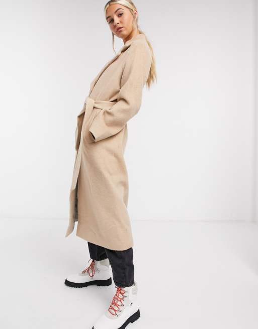 Asos camel outlet overcoat