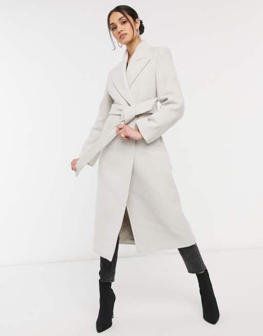 Long clearance belted coat