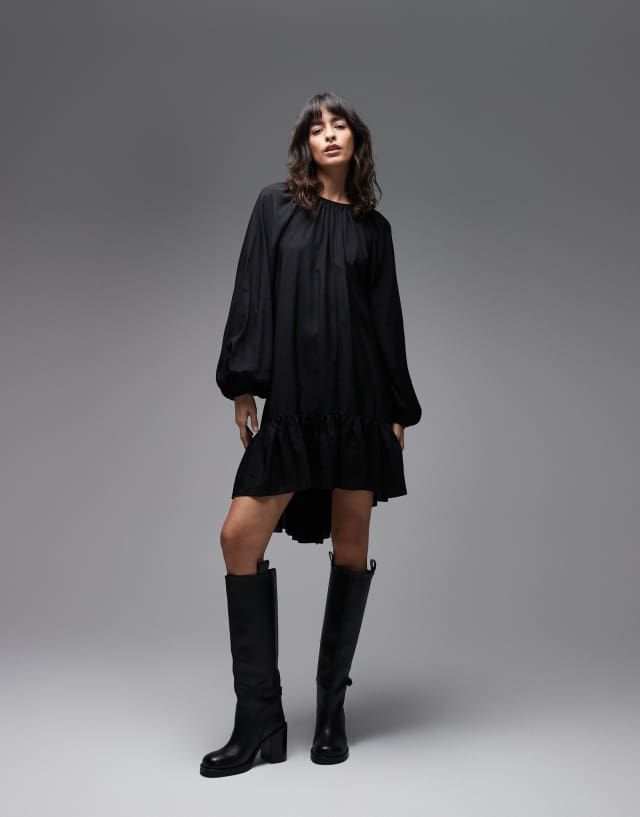 & other stories strappy ruffled midi dress Ruffle Midi Dress - Black - Midi dresses