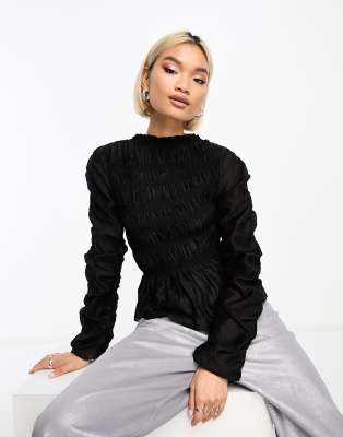 Night Addict Contrast Stitch Long Sleeve Top, $8, Asos