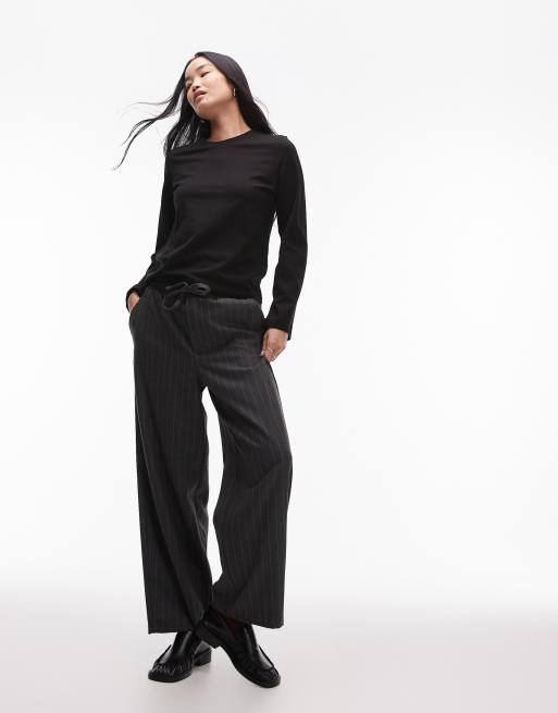 & Other Stories long sleeve top in black