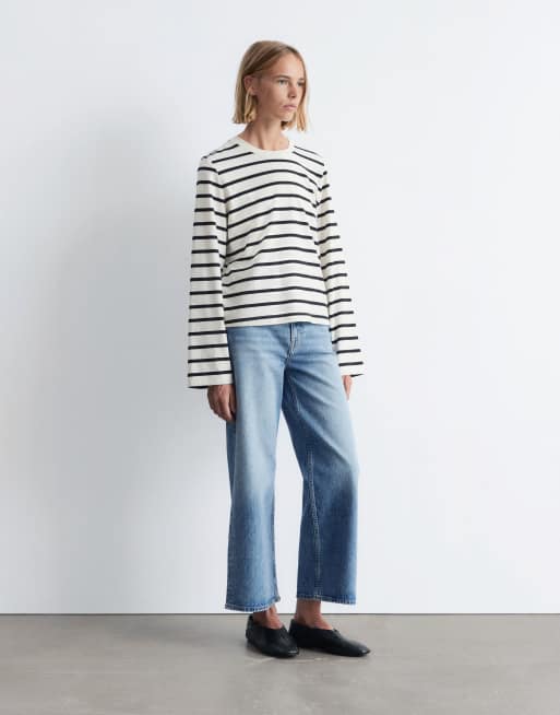 & Other Stories long sleeve top in multi stripes ASOS exclusive, 3 of 4