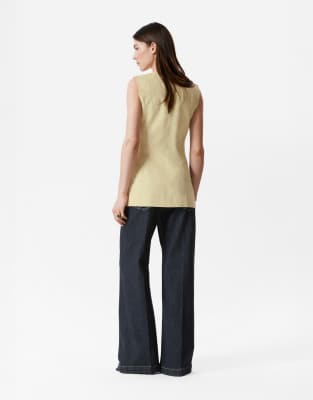 & Other Stories Longline Vest In Yellow