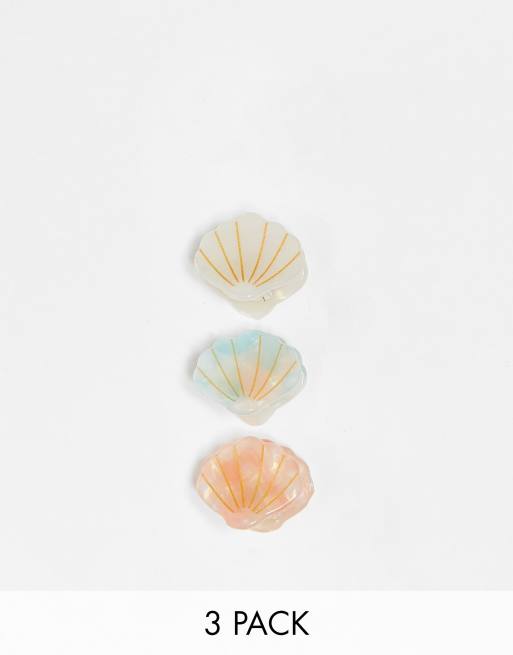 & Other Stories - Lot de 3 pinces à cheveux en forme de coquillage