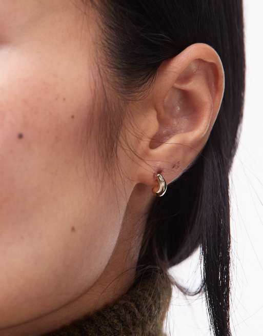 & Other Stories - Lot de petites boucles d'oreilles asymétriques - Doré, 3 de 3