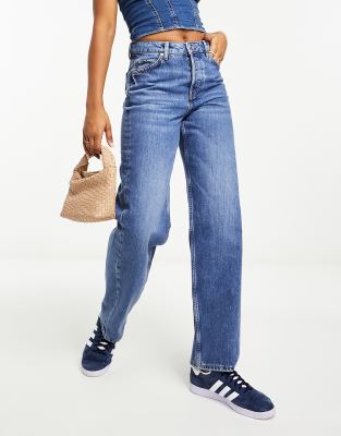 Other Stories &  Low Rise Tapered Jeans In Mid Blue