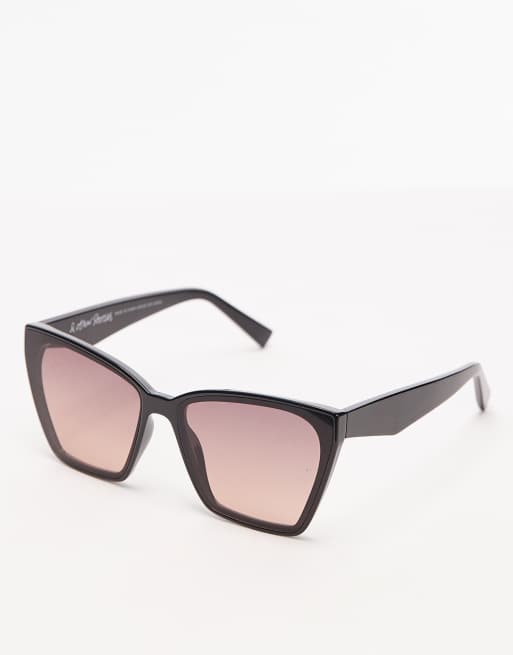 & Other Stories - Lunettes de soleil yeux de chat oversize - Noir, 2 de 3