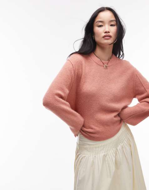 & Other Stories - Maglione arancione chiaro soffice in misto lana e lana di alpaca - view 1