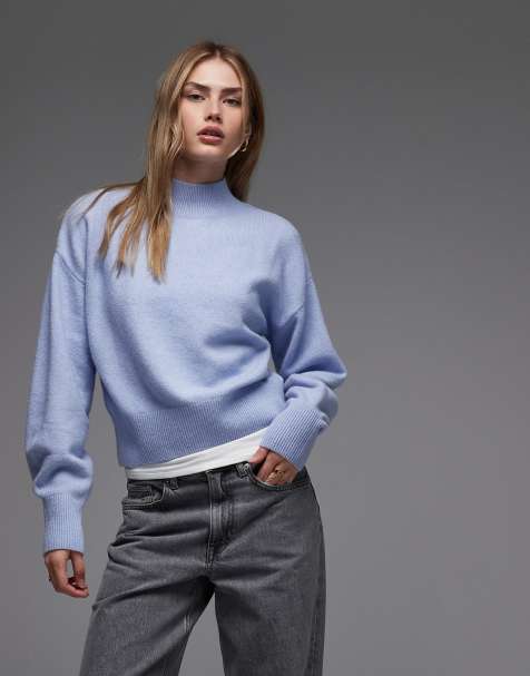 & Other Stories - Maglione azzurro con collo alto - view 1