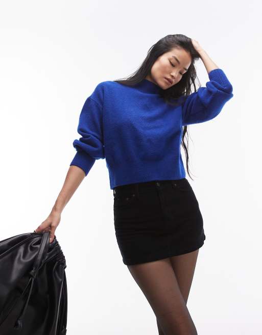 & Other Stories - Maglione color blu scuro con collo alto