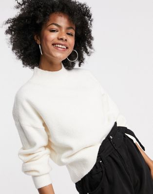 & Other Stories mock neck jumper in off white - ASOS Price Checker