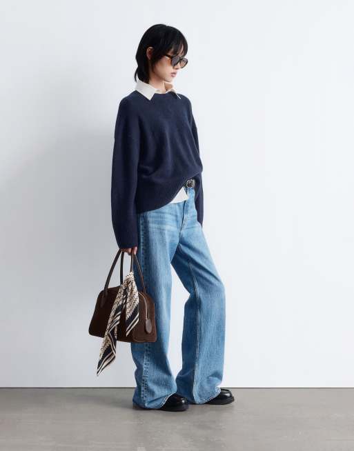 & Other Stories - Maglione girocollo blu navy, 2 di 4