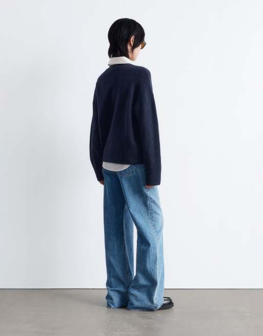 & Other Stories - Maglione girocollo blu navy, 3 di 4