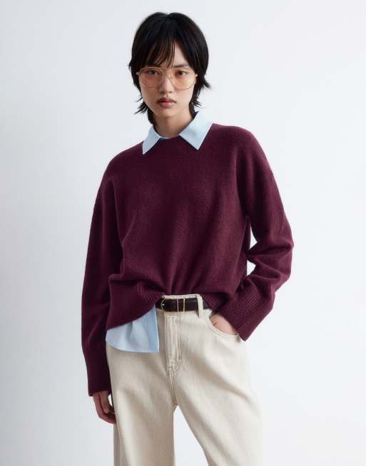 & Other Stories - Maglione girocollo color vino bordeaux