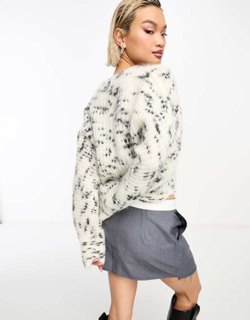 & Other Stories - Maglione in misto lana soffice con motivo a macchie, 3 di 4