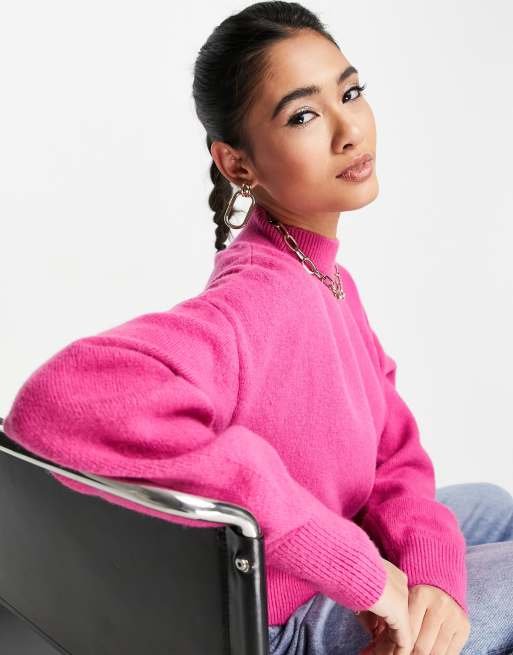 & Other Stories - Maglione lavorato in lana rosa - PINK