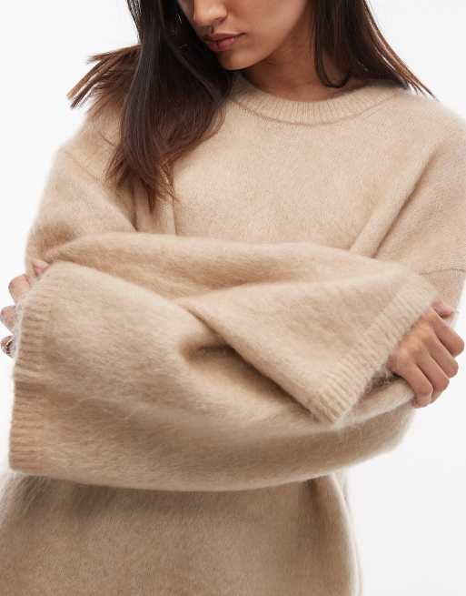 & Other Stories - Maglione oversize in misto lana mohair beige, 2 di 4