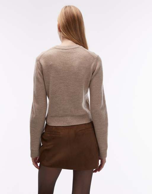 & Other Stories - Maglione slim fit in misto lana beige , 4 di 4